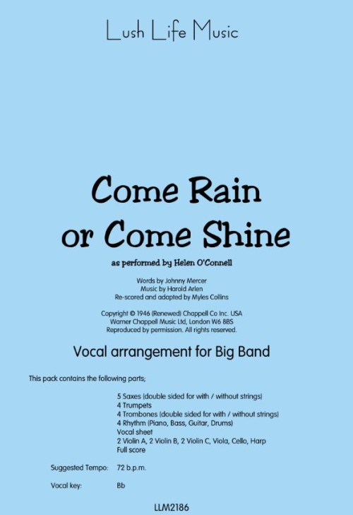 COME RAIN OR COME SHINE (Vocal)